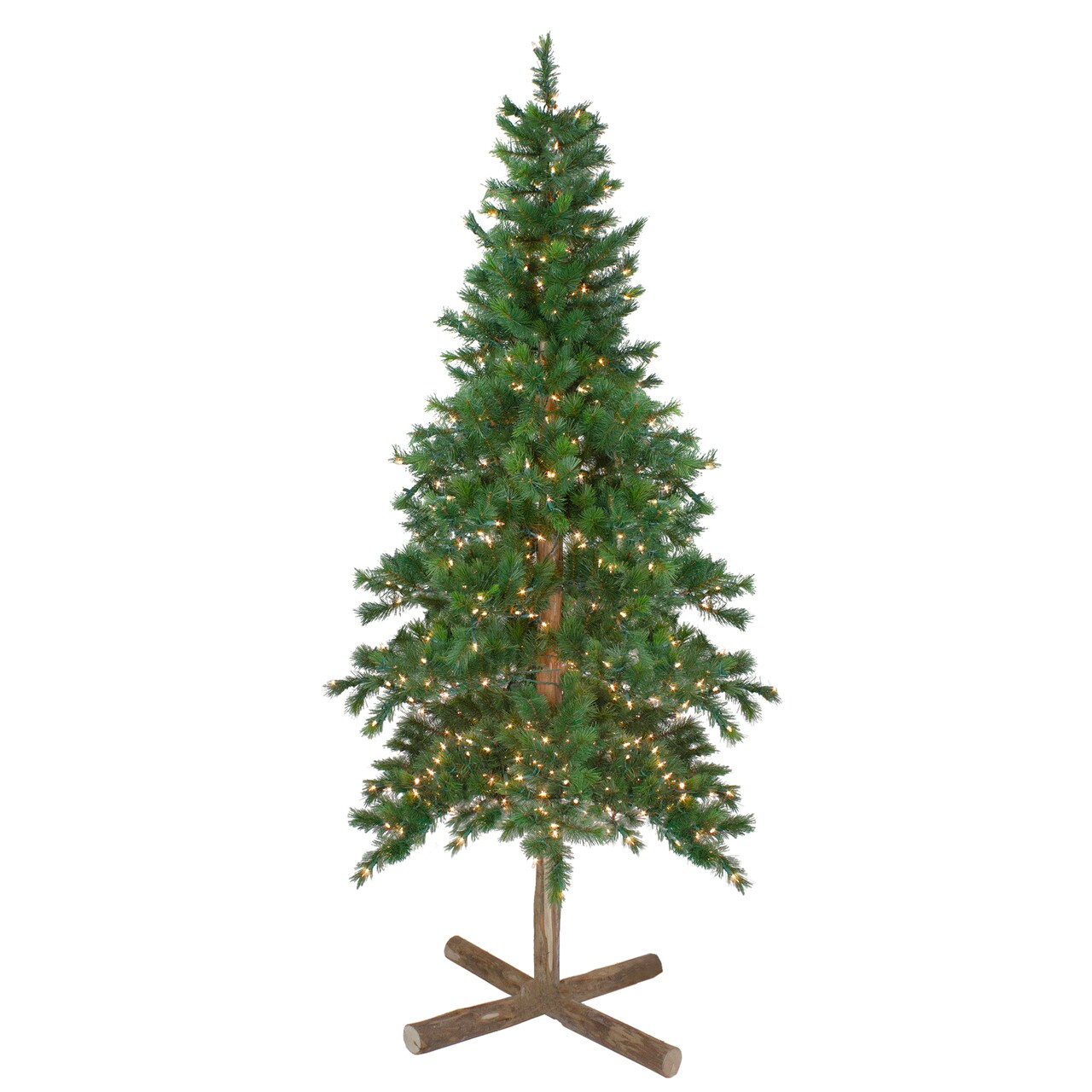 Northlight Pre-Lit Slim Alpine Artificial Christmas Tree - 6.5' - Clear Lights